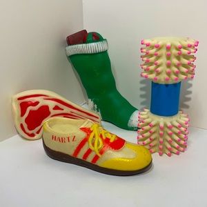 Set of 4 Vintage Dog Toys Made in Tawain and made  in China!